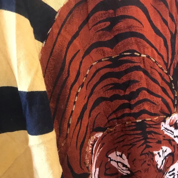 Vintage Magic Kaftan MuMu One Size Beaded with Tassels - Picture 3 of 6